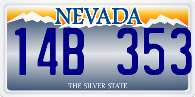 NV license plate 14B353