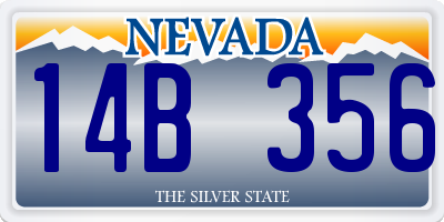 NV license plate 14B356