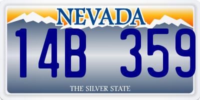 NV license plate 14B359