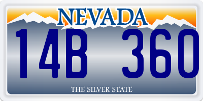 NV license plate 14B360