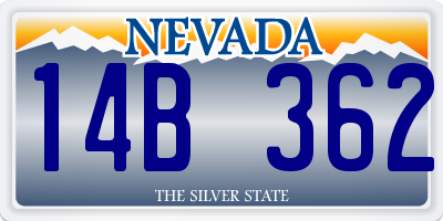 NV license plate 14B362