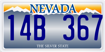 NV license plate 14B367