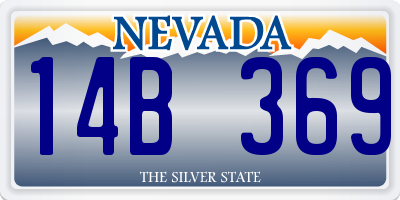 NV license plate 14B369