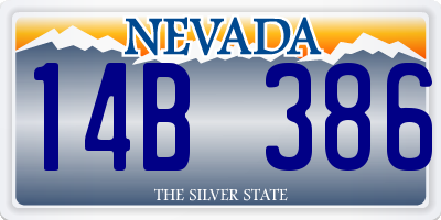 NV license plate 14B386
