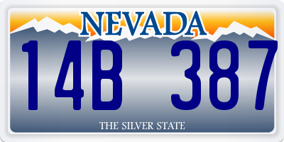 NV license plate 14B387