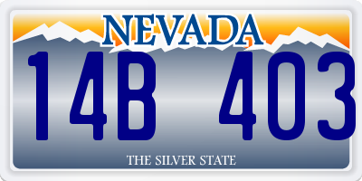 NV license plate 14B403