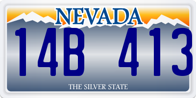 NV license plate 14B413
