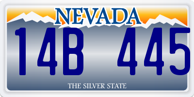 NV license plate 14B445