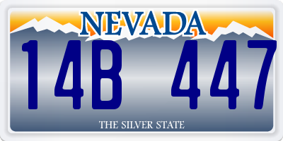 NV license plate 14B447