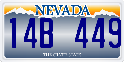 NV license plate 14B449