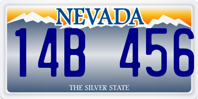 NV license plate 14B456