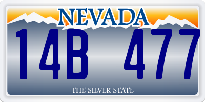 NV license plate 14B477