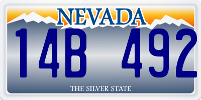 NV license plate 14B492