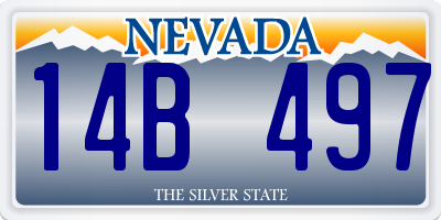 NV license plate 14B497