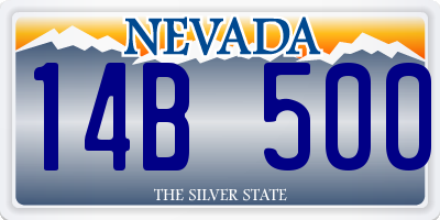 NV license plate 14B500