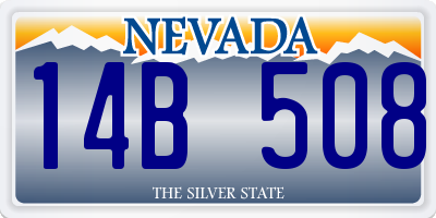 NV license plate 14B508