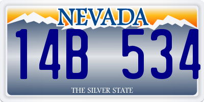NV license plate 14B534