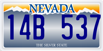 NV license plate 14B537