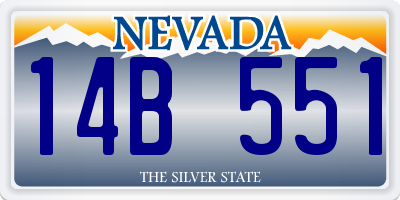 NV license plate 14B551
