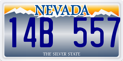 NV license plate 14B557
