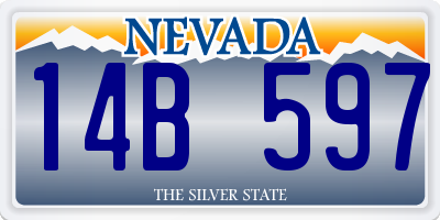 NV license plate 14B597