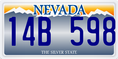 NV license plate 14B598