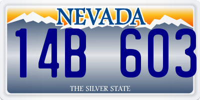 NV license plate 14B603