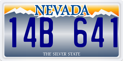 NV license plate 14B641