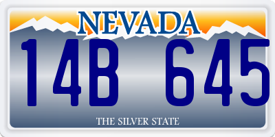 NV license plate 14B645