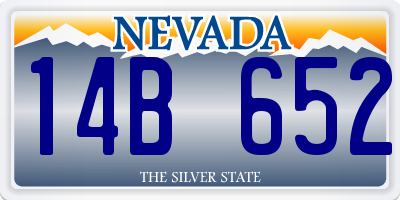 NV license plate 14B652