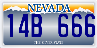 NV license plate 14B666