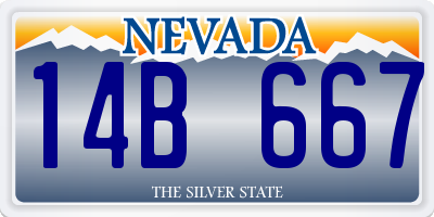 NV license plate 14B667