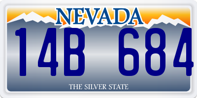 NV license plate 14B684