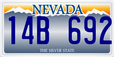 NV license plate 14B692