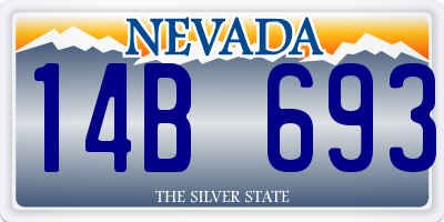 NV license plate 14B693