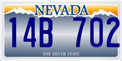 NV license plate 14B702