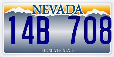 NV license plate 14B708