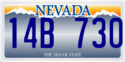 NV license plate 14B730