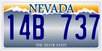 NV license plate 14B737