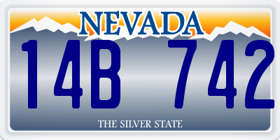 NV license plate 14B742