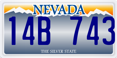 NV license plate 14B743