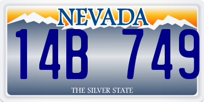 NV license plate 14B749