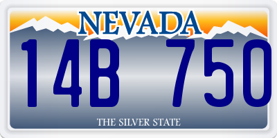 NV license plate 14B750