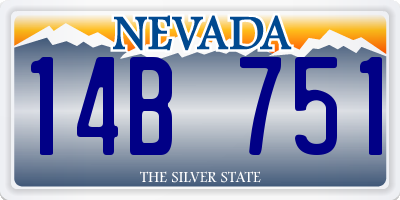NV license plate 14B751