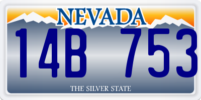 NV license plate 14B753
