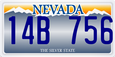 NV license plate 14B756