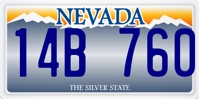 NV license plate 14B760