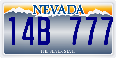 NV license plate 14B777