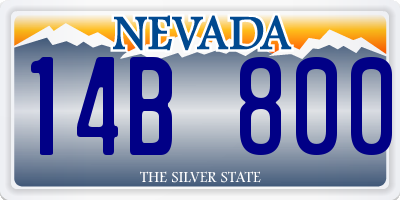 NV license plate 14B800