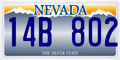 NV license plate 14B802